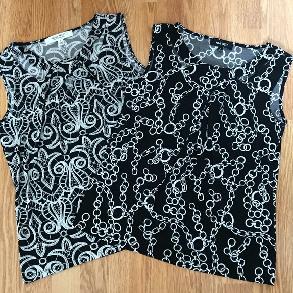 Nine West Tops - Nine West Chain Print Abstract Sleeveless Blouse Size S Bundle of Office Tops